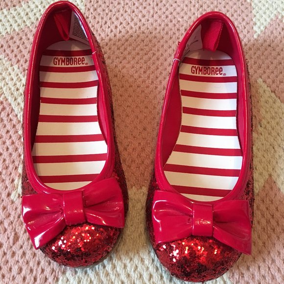 Gymboree red glitter shoes toddler size 9 - Picture 1 of 3